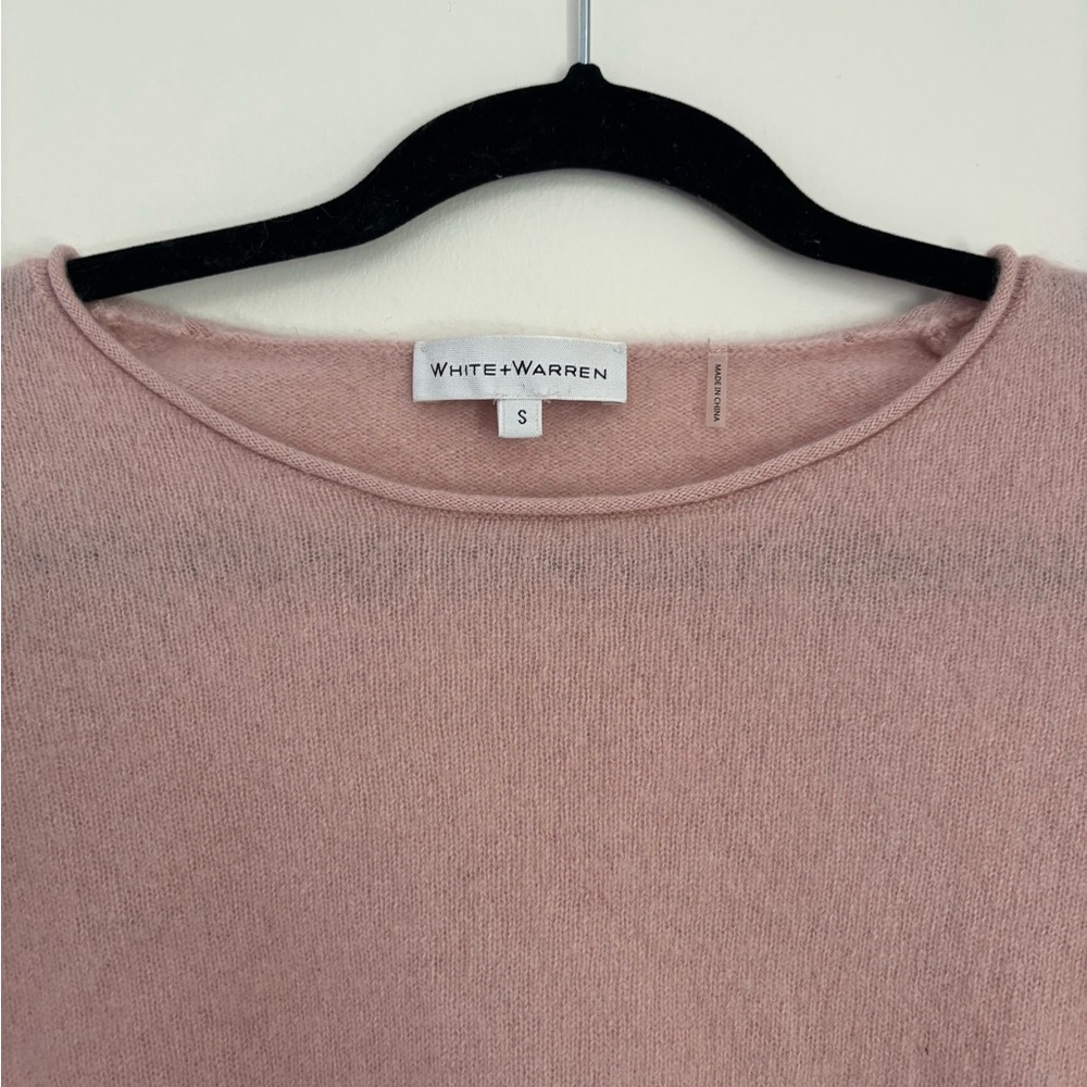 White + Warren Blush Knit Top